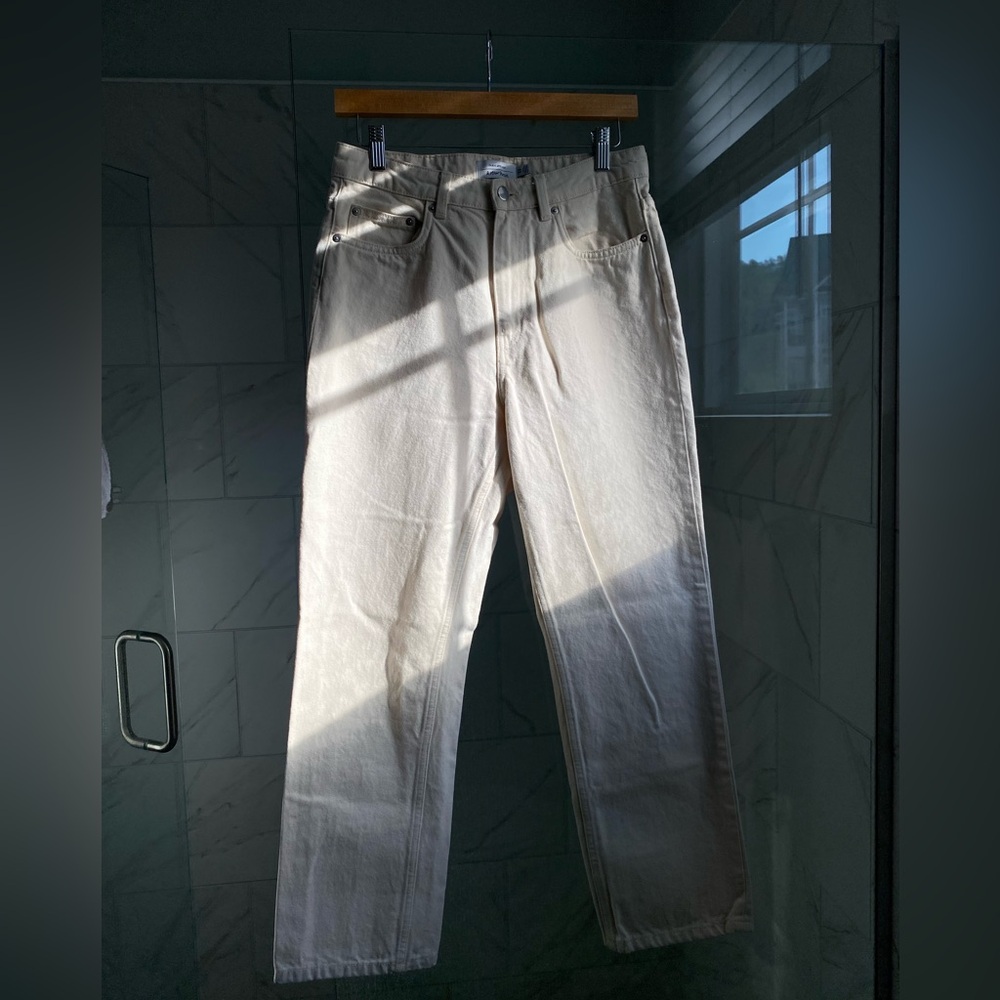 & Other Stories Off White Straight Leg Jeans